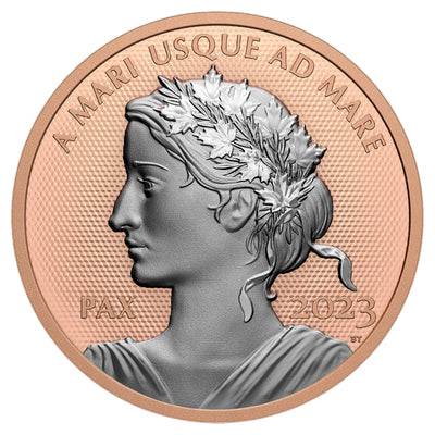 Canada 2023 $1 Rose Gold Plated Peace Dollar .9999 Fine Silver Coin