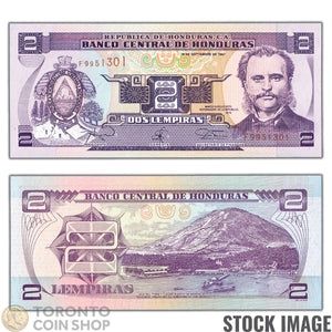 Honduras 1997 2 Lempiras Note P #80 - Uncirculated