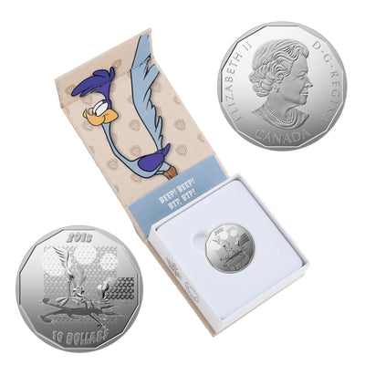 Canada 2015 $10 Looney Tunes Roadrunner Beep! Beep! .9999 Pure Silver Coin