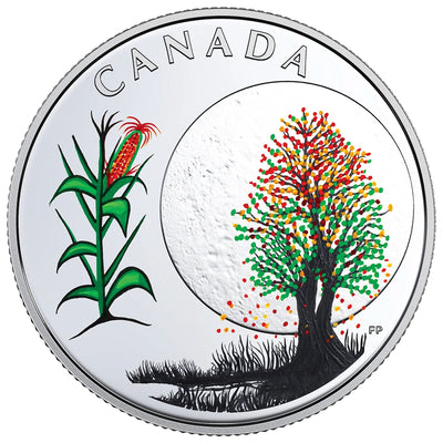 Canada 2018 $3 13 Teaches from Grandmother Moon: Corn .9999 Fine Silver Coin