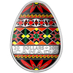 Canada 2016 $20 Ukrainian Pysanka Egg .9999 Fine Silver Coin