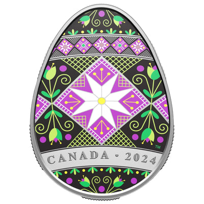 Canada 2024 $20 Pysanka Egg .9999 Fine Silver Coin