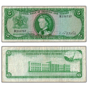 Trinidad & Tobago ND (1964) $5 Five Dollars Note P #27b