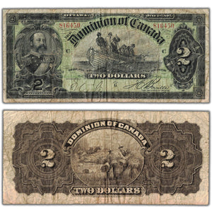 SOLD $2 1897 Dominion of Canada Note Boville DC-14c - Fine