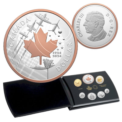 Canada 2024 Royal Canadian Air Force 100th Anniversary Deluxe .9999 Fine Silver Proof Set