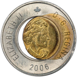 SOLD Canada 2006 $2 Two Dollar Coin - Major Off Center Core Error
