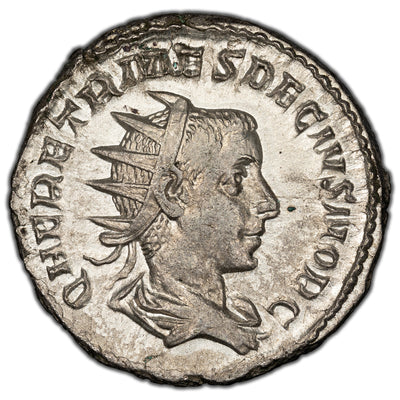 SOLD Ancient Rome Imperial AD 251 Herennius Estruscus AR Antoninianus 4.09gr RIC 149(s)
