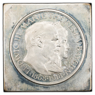 SOLD Germany 1918 Restrike 3 Mark Klippe Silver Coin