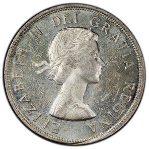SOLD Canada 1960 $1 Silver Dollar Coin - Partial Clip Error