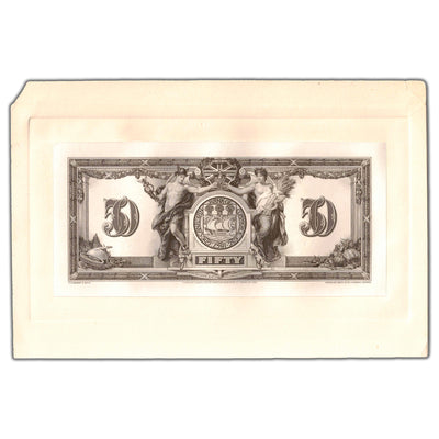 SOLD $50 1917 Canadian Bank of Commerce Back Proof Note CH #75-16-04-22bp - Some Issues