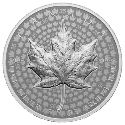 Canada 2023 $50 Ultra High Relief 5oz Silver Maple Leaf .9999 Fine Silver Coin
