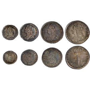 SOLD Great Britain 1732 4-Coin Maundy Silver Coin Set - George II