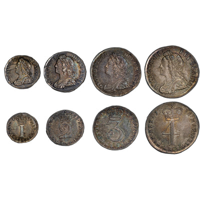 SOLD Great Britain 1732 4-Coin Maundy Silver Coin Set - George II