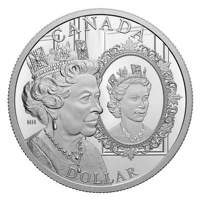Canada 2022 $1 Platinum Jubilee of Her Majesty Queen Elizabeth II .9999 Fine Silver Coin