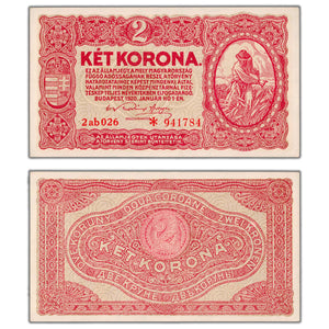 SOLD Hungary 1920 2 Korona Note P #58