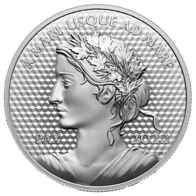 Canada 2022 $50 Peace Dollar .9999 Fine Silver Coin
