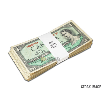 $1 1954 Bank of Canada Bundles of 100 Circulated Notes