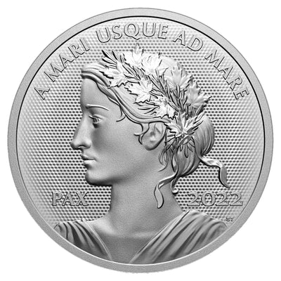 Canada 2022 $1 Ultra High Relief Peace Dollar .9999 Fine Silver Coin