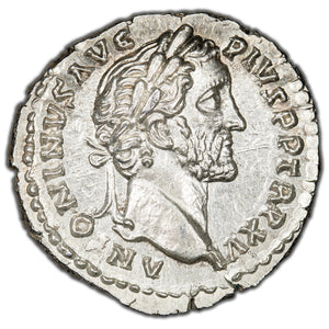 SOLD Ancient Rome Imperial AD 152-3 Antonius Pius AR Denarius RIC 222 RSC 270