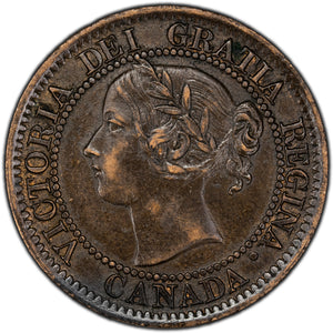 SOLD Canada 1859 Narrow 9 1 Large Cent Coin - EF