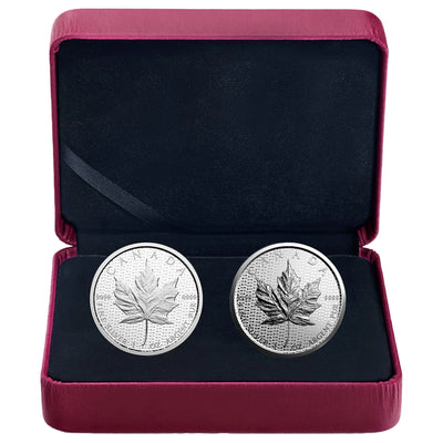Canada 2018 $5 2-Coin 30th Anniversary of the Silver Maple Leaf .9999 Fine Silver Set (damaged box)
