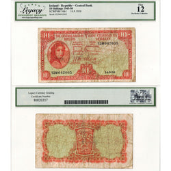 Ireland 1950 10 Ten Shillings Note P #56b1 - Legacy F-12