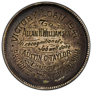 SOLD Canada Ca. 1940's 25 Cents Silver Coin - Victory Loan 1941 Engraved