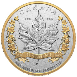 Canada 2023 $50 35th Anniversary of the SML 5oz .9999 Fine Silver Coin