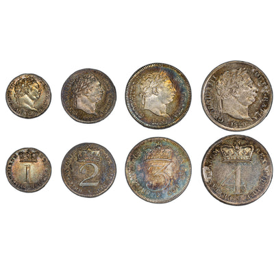 SOLD Great Britain 1820 4-Coin Maundy Silver Coin Set - George III