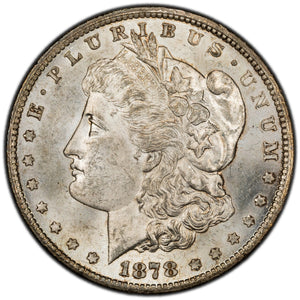 SOLD United States 1878-CC $1 Morgan Silver Dollar Coin - UNC+