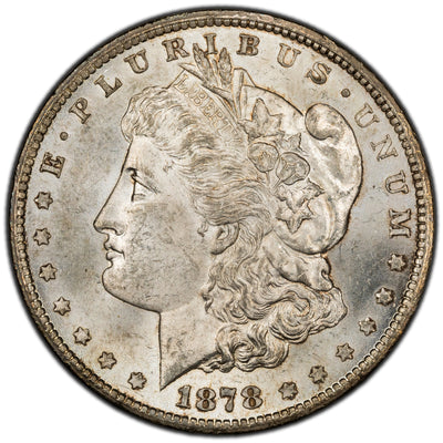 SOLD United States 1878-CC $1 Morgan Silver Dollar Coin - UNC+