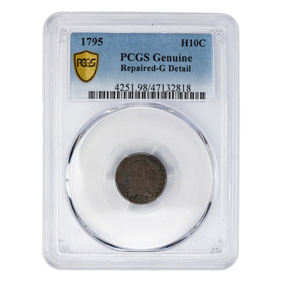 SOLD United States 1795 5 Cents Half Dime Silver Coin - PCGS G Detail Repaired