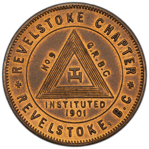 SOLD Canada Masonic Penny Token Revelstoke, BC Chapter No.9