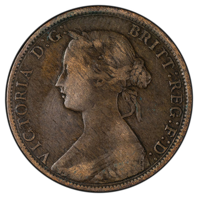 Nova Scotia 1862 1 Large Cent Coin - Key Date - VG/F