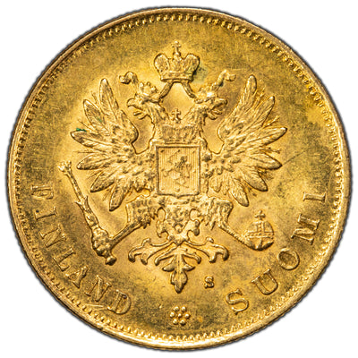 SOLD Finland 1882 10 Markkaa Gold Coin KM #8