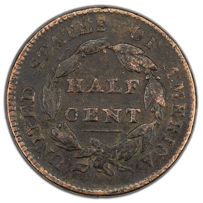 SOLD United States 1825 1/2c Classic Head Half Cent Coin