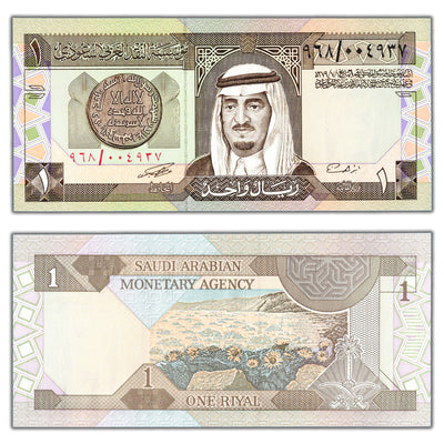 SOLD Saudi Arabia ND (1984) 1 One Riyal Note P #21d