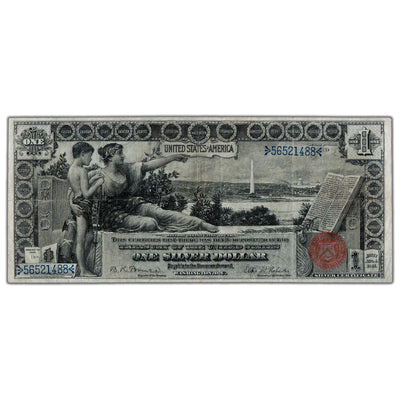 SOLD United States 1896 $1 "Educational" Silver Certificate Note - VF+ (cleaned)