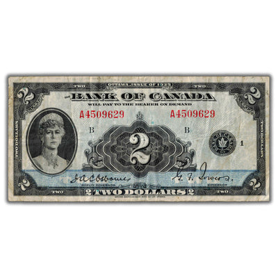 $2 1935 Bank of Canada Note English Text BC-3 - VF