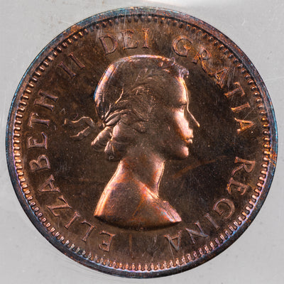 SOLD Canada 1954 NSF 1 Small Cent Coin - ICCS Proof-Like PL-64 Red & Brown