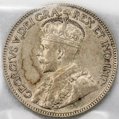 Canada 1920 25 Cents Quarter Silver Coin - ICCS EF-40