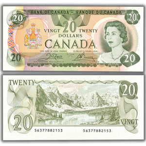 SOLD $20 1979 Bank of Canada Note Crow-Bouey BC-54b-i - Choice UNC