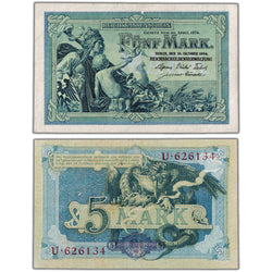 Germany 1904 5 Five Mark Note P #8a - VF
