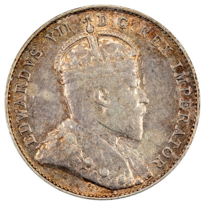 Canada 1902 10 Cents Dime Silver Coin - ICCS EF-40