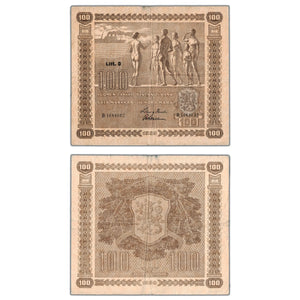 SOLD Finland 1939 100 Markkaa Note P #73 - Circulated