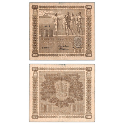 Finland 1939 100 Markkaa Note P #73 - Circulated