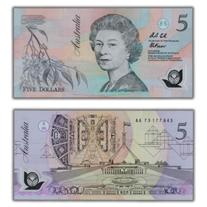 SOLD Australia N.D (1992) $5 Five Dollars Note P #50a - AU/UNC