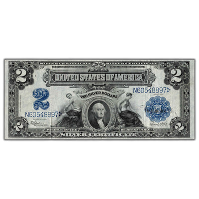 SOLD United States 1899 $2 Silver Certificate Note Fr #258 - VF+
