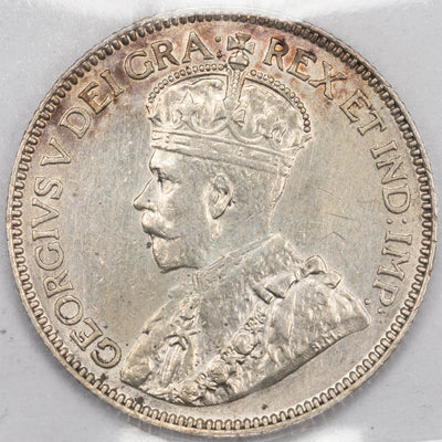 SOLD Canada 1915 25 Cents Quarter Silver Coin - ICCS EF-40