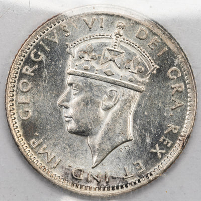 Newfoundland 1944-c 10 Cents Silver Coin - ICCS MS-62